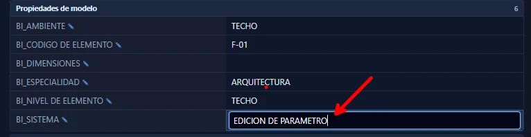 Edición de propiedades